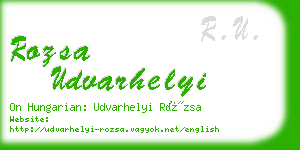 rozsa udvarhelyi business card